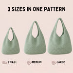 Crochet Slouehy Hobo Bag- Includes 3 Sizes Small, Medium & Large
